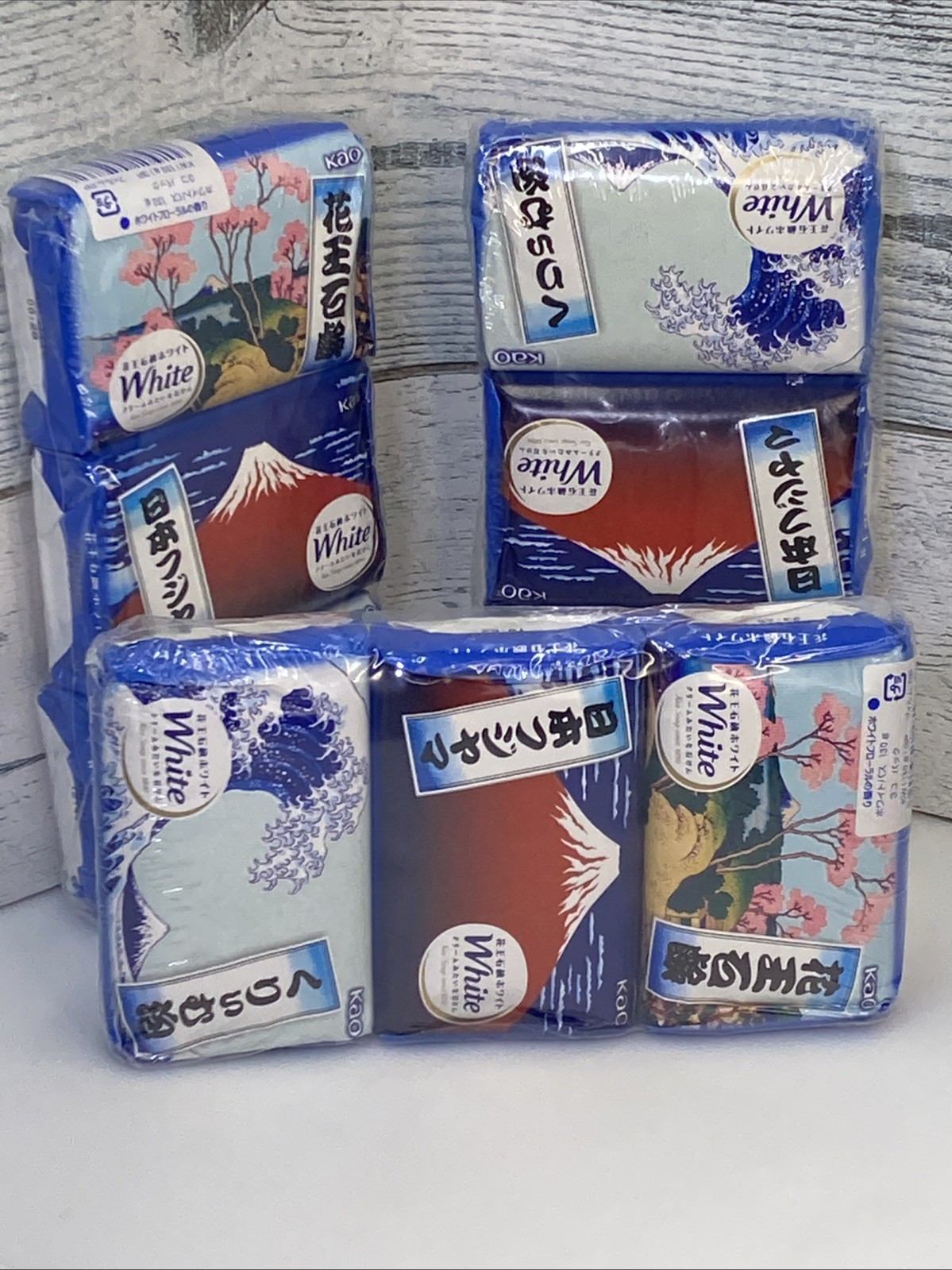 Kao White Soap Hydrating Botanical Beauty Soap Art Edition Pack of 3 Japan