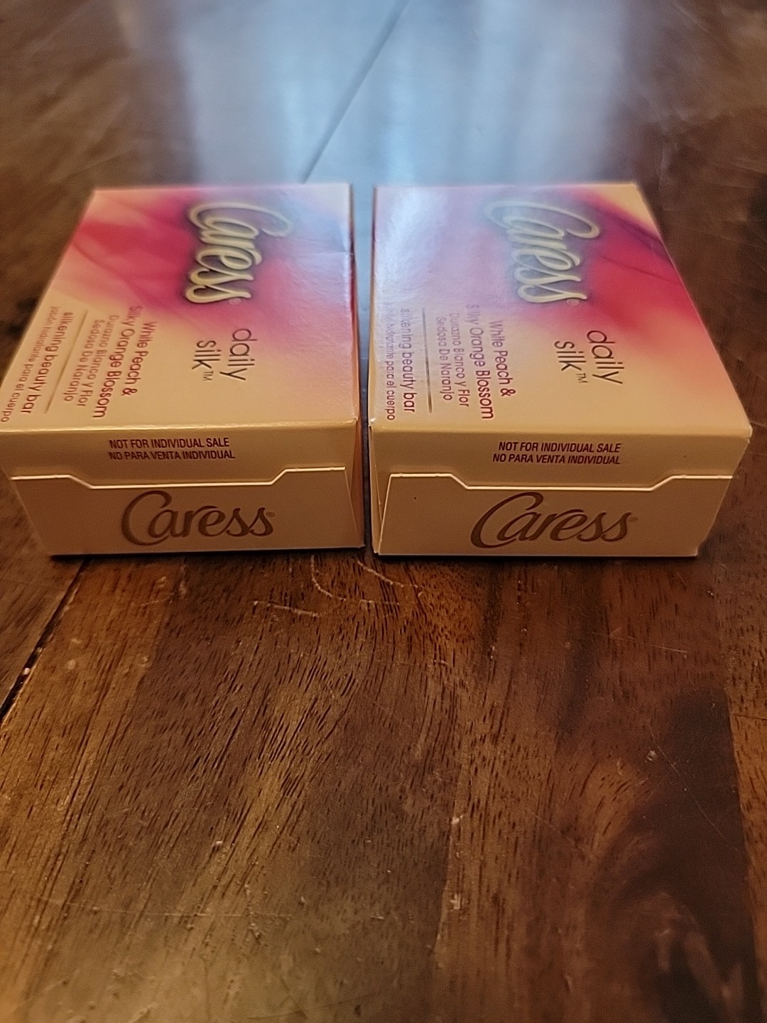 CARESS/DAILY SILK/WHITE PEACH & SILKY ORANGE BLOSSOM/BAR SOAP/Lot Of 3. New