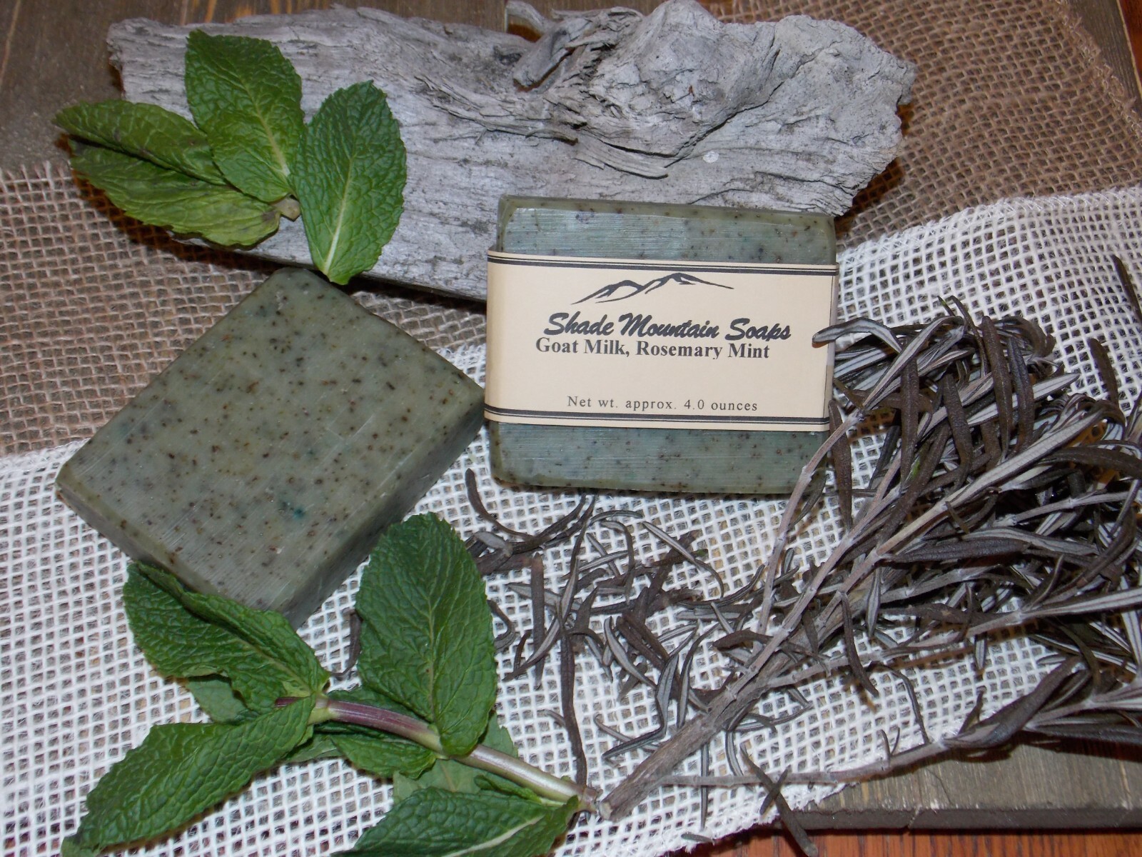Goat Milk Soap Homemade / Handmade Moisturizing – 4 oz bar – Rosemary / Mint