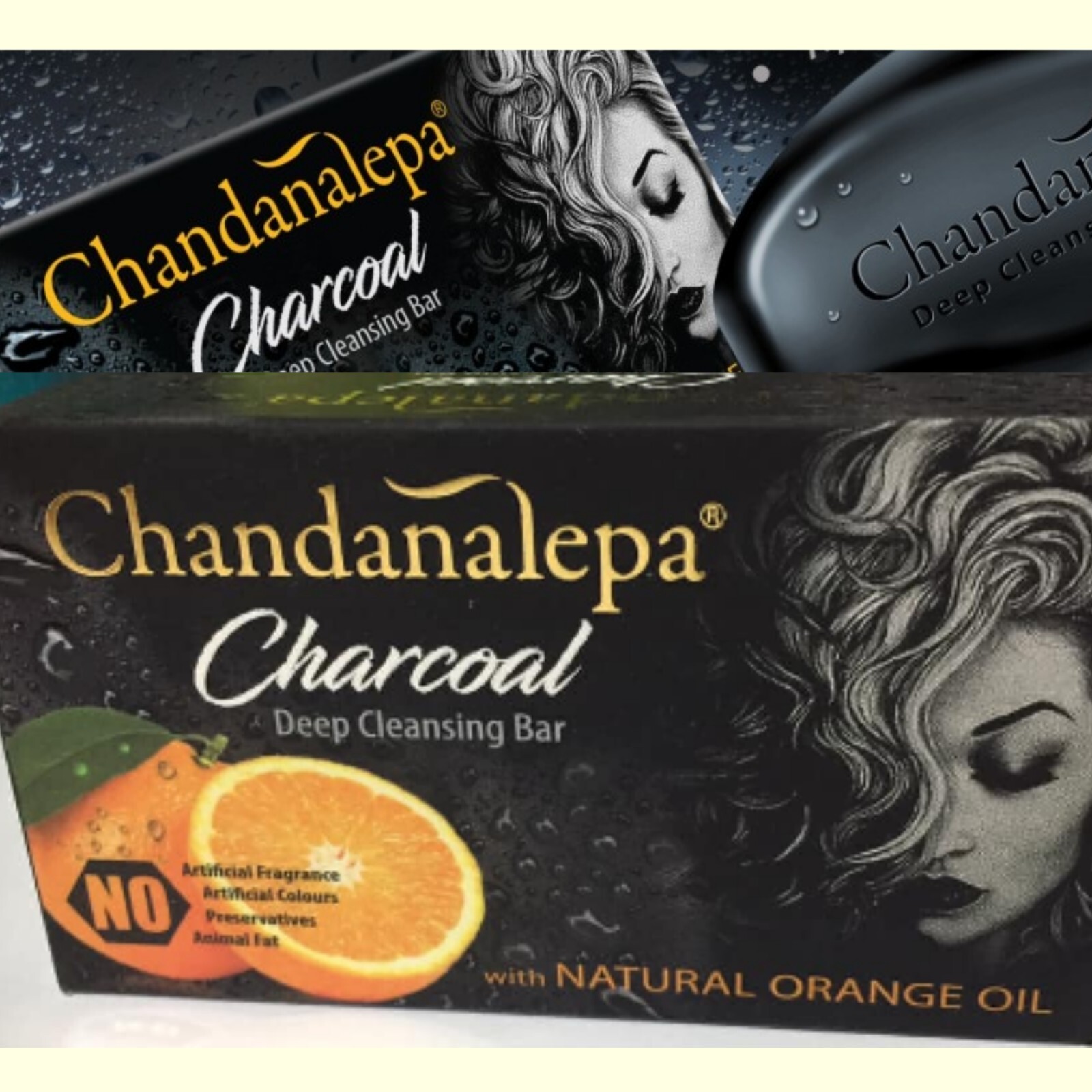 Charcoal Ayurvedic Herbal Soap Sri Lanka Chandanalepa Beauty Body Health