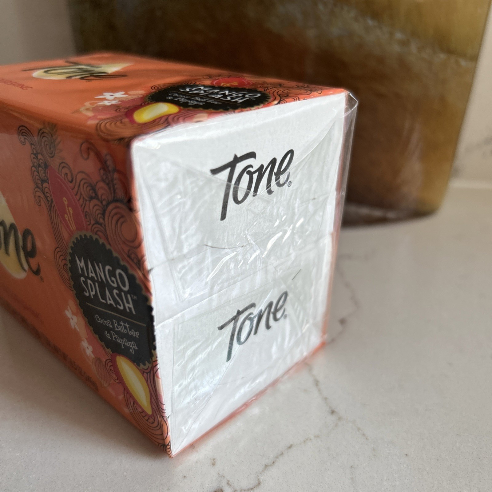 2- Tone MANGO SPLASH Cocoa Butter & Papaya 4.25 oz Each Bar Soap