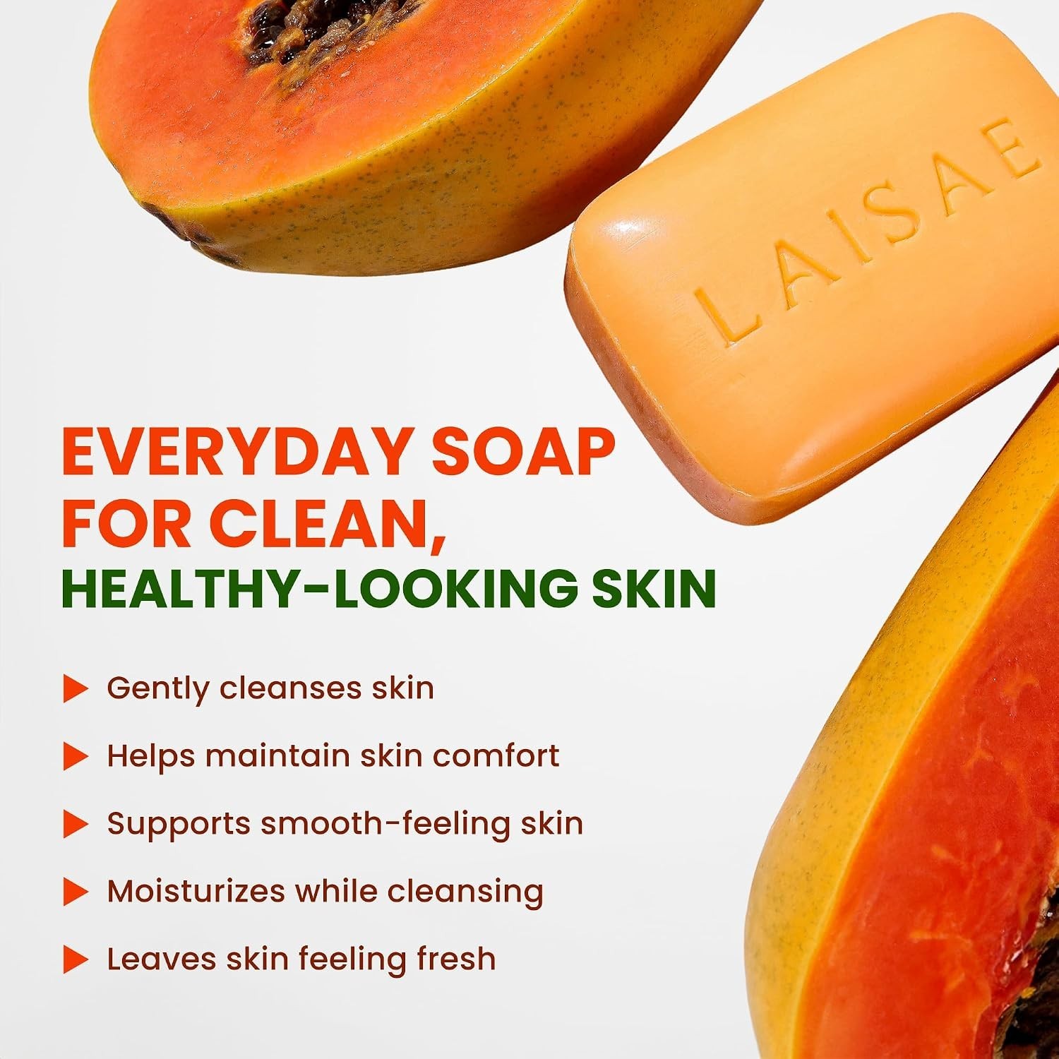 Niacinamide Papaya Soap for Even Skin Tone – 2 Bars, 3.52 oz