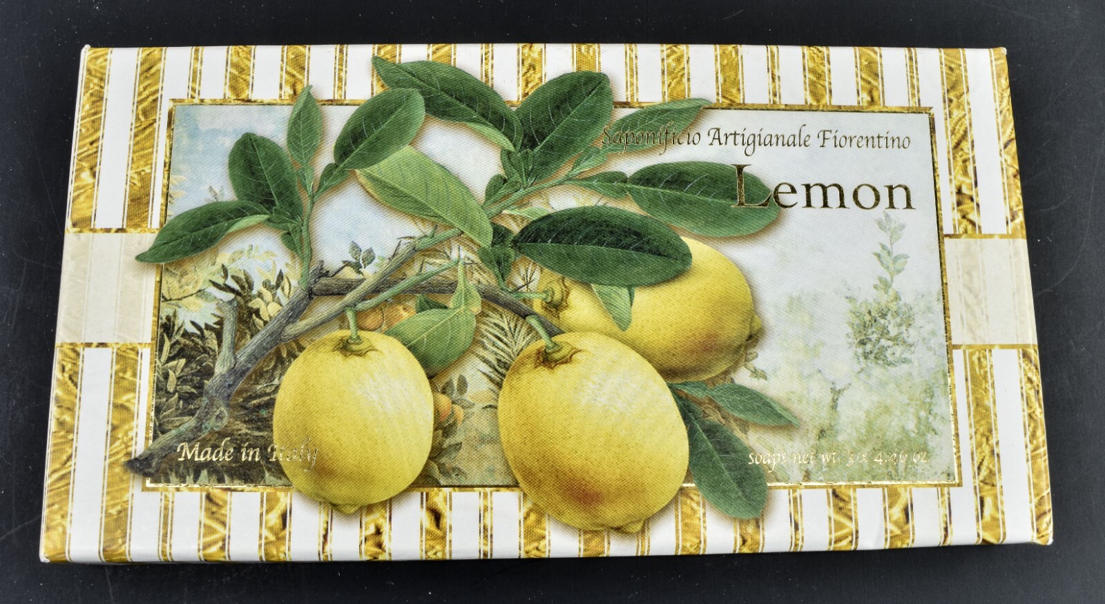 Saponificio Artigianale Fiorentino Lemon Soaps 3 Bars 4.40 Ounces Each