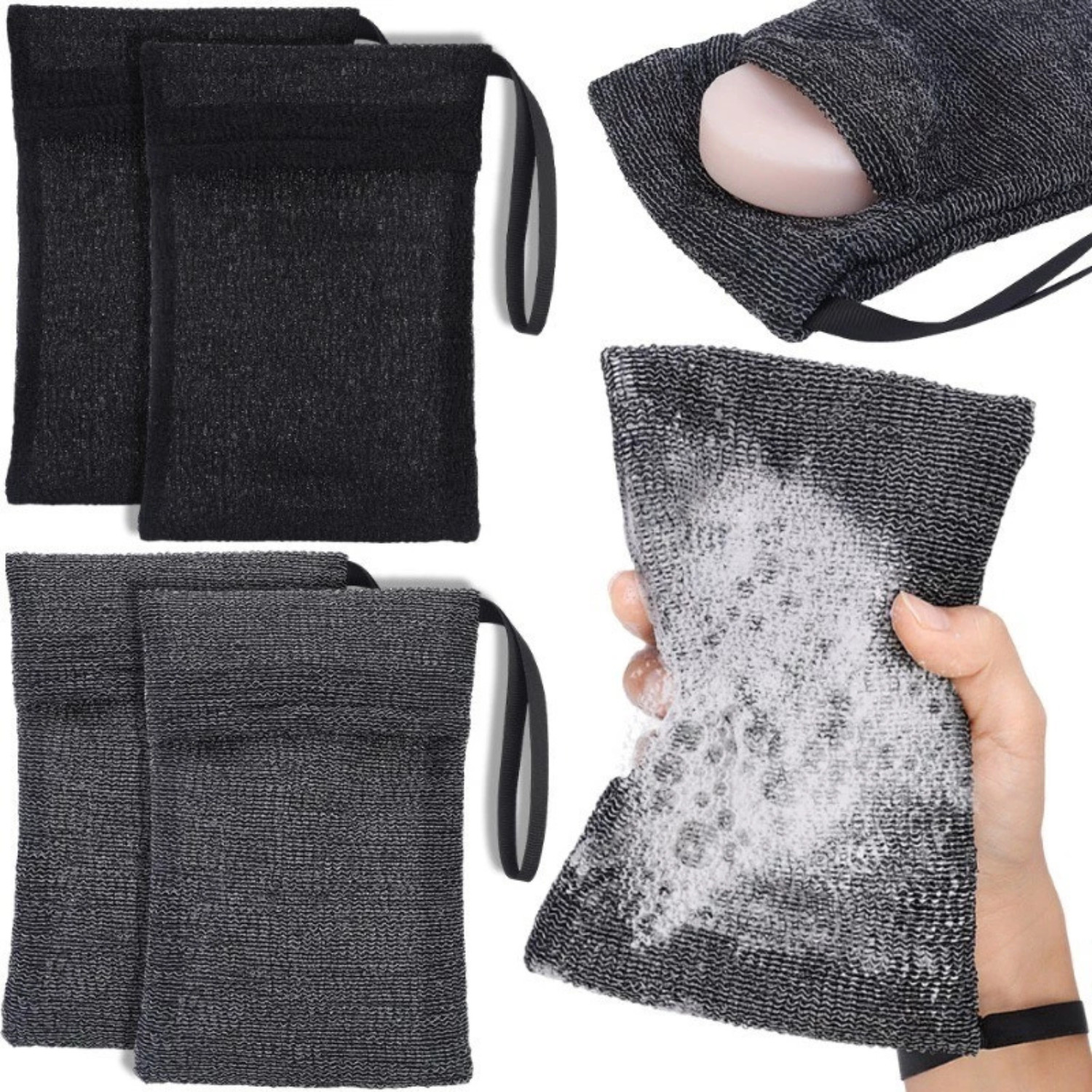Nylon Soap Bag-Foam Net – Shower Shampoo Holder Free Shipping