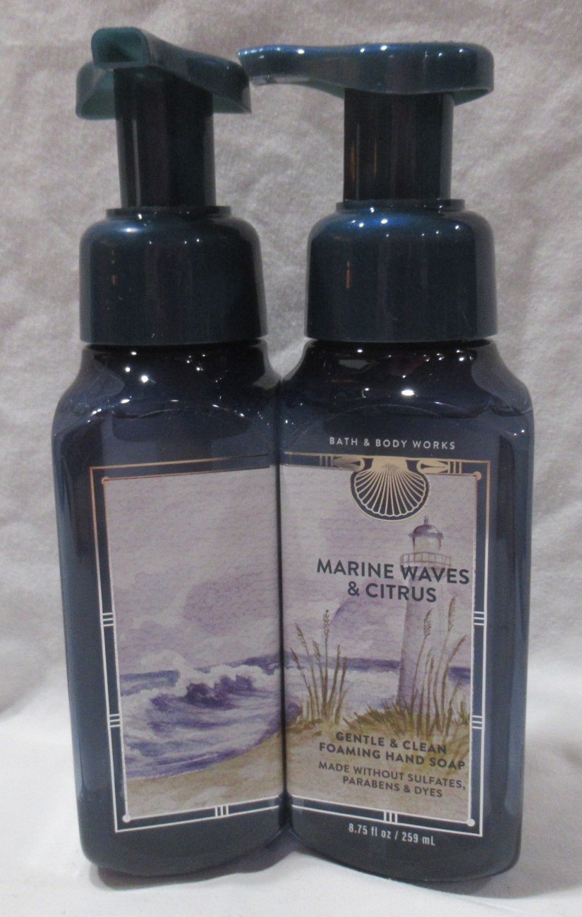 Bath & Body Works Gentle & Clean Foaming Hand Soap Set 2 MARINE WAVES & CITRUS