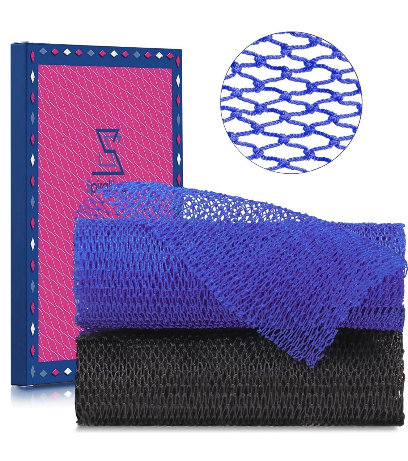 2 Pieces African Net Sponge–Real Authentic Exfoliating Bath NEW/SEALED FREE SHIP