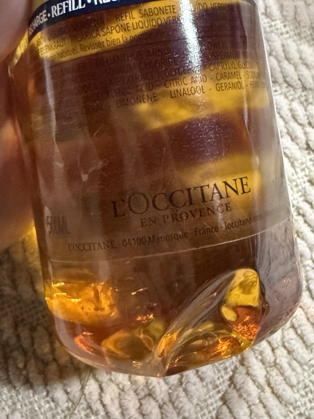 L’OCCITANE Shea VERBANA LIquid Soap REFILL Hands & Body 16.9 fl. oz. France