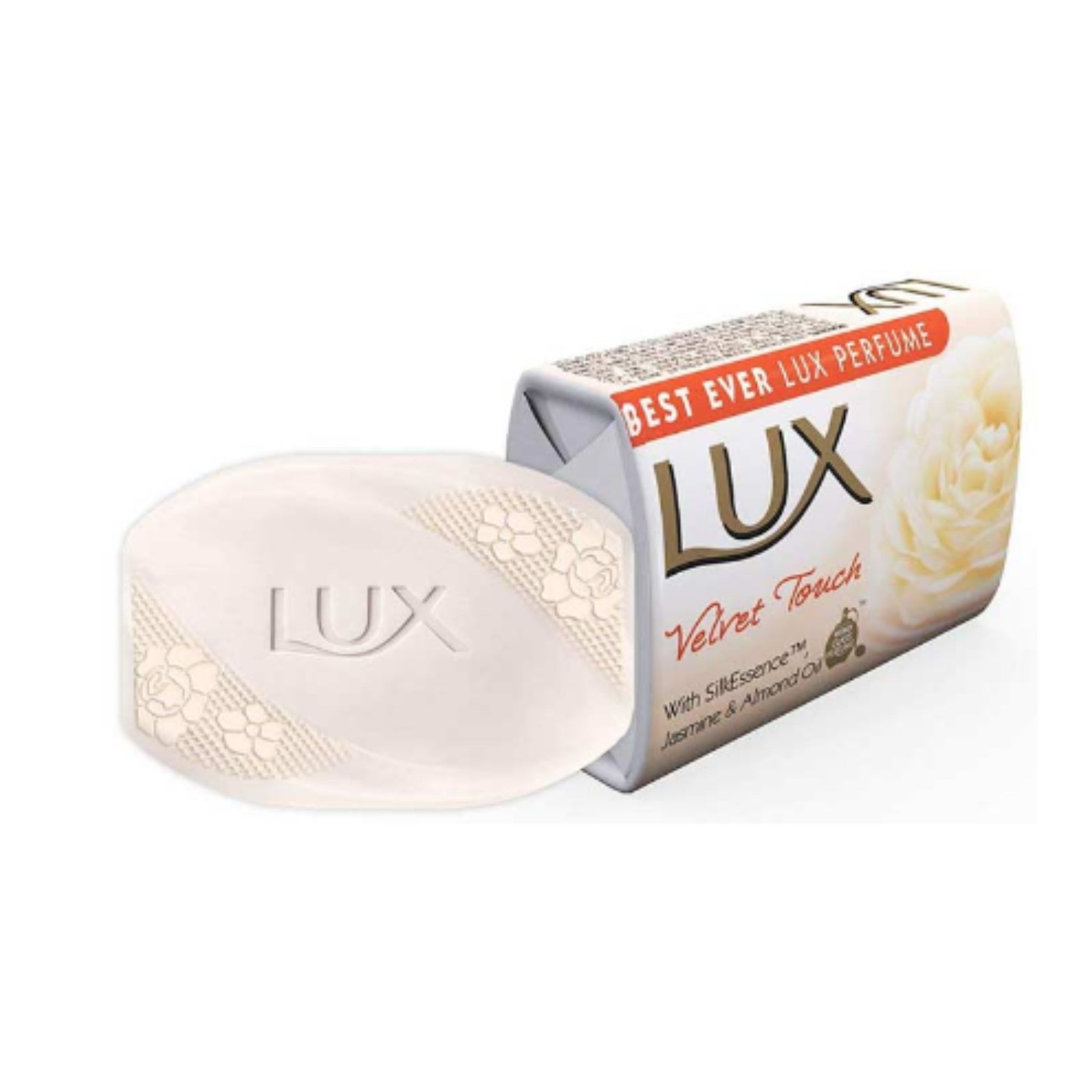 LUX Velvet Touch Bar Soap With Jasmine & Almond Oil, 80g (2.8oz) (Pack of 2)