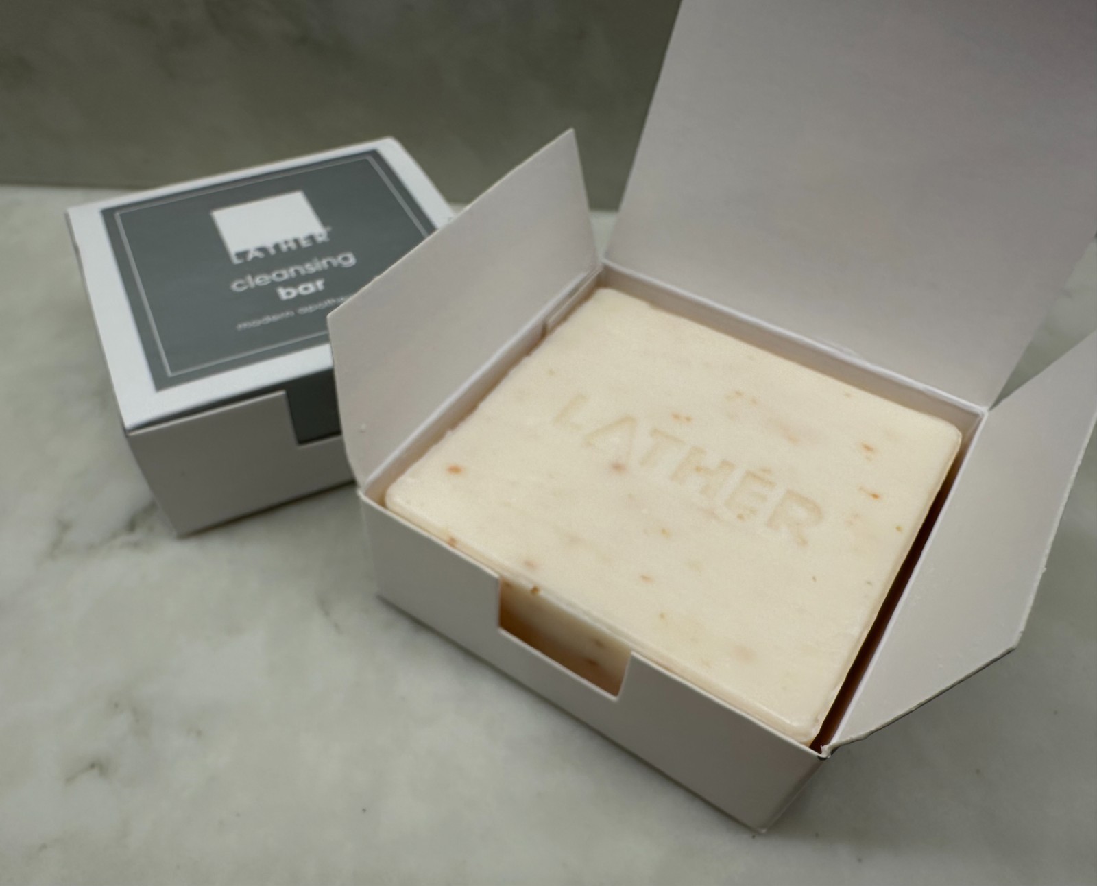 8box LATHER Modern Apothecary CLEANSING BAR~Exfoliating BODY SOAP Oatmeal&Bamboo
