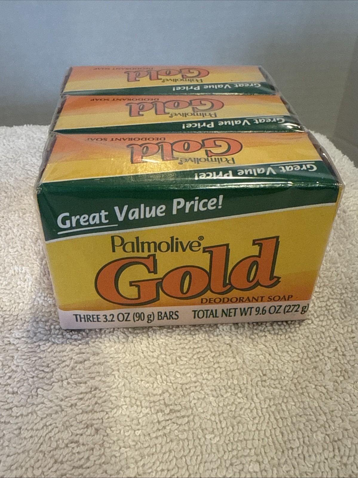 Palmolive GOLD deoderant soap 3 bars 3.2 oz NOS new sealed discontinued made USA