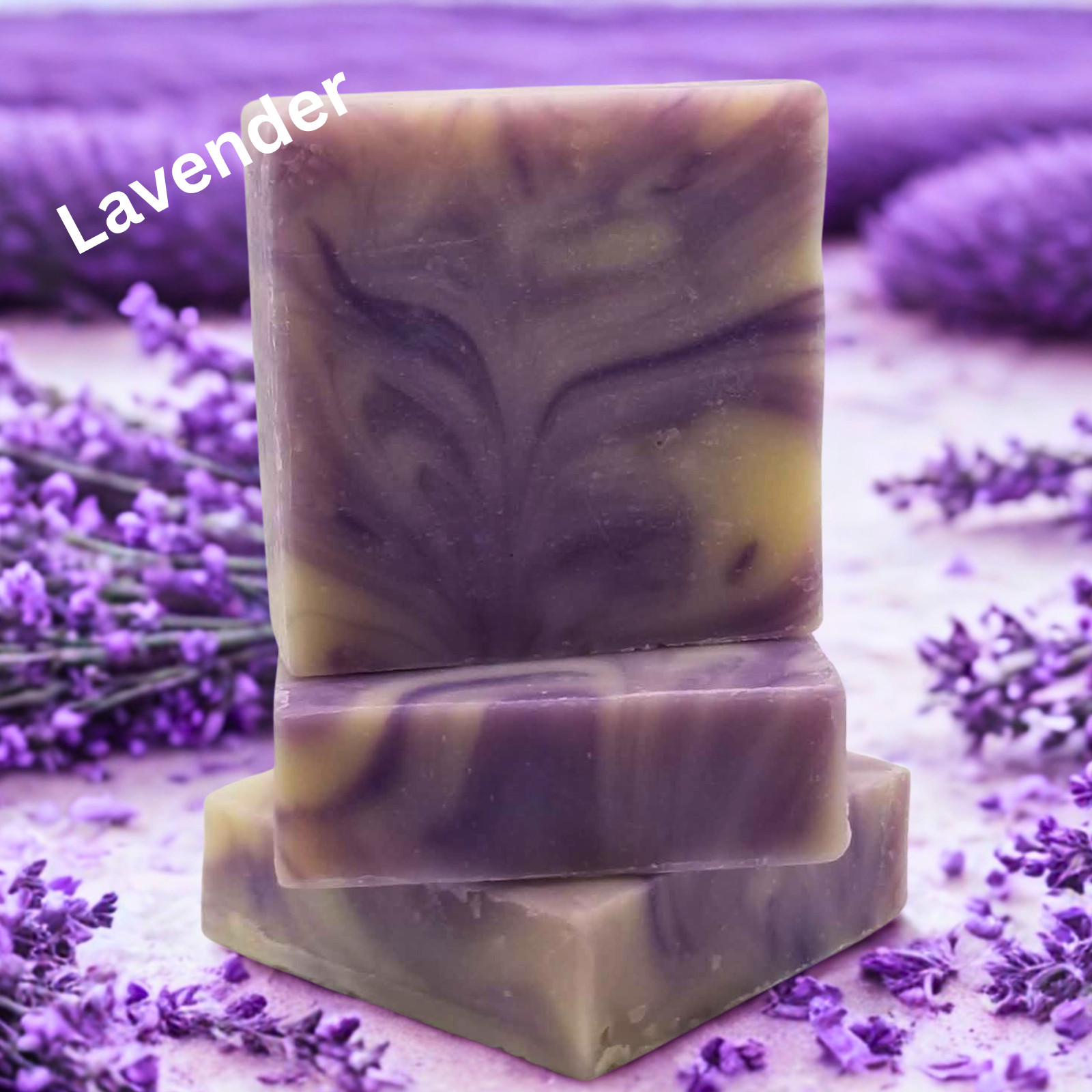 Goat Milk Soap 3 bar Bundle- Lavender Scent- Big 5 oz Bars- Natural-Moisturizing