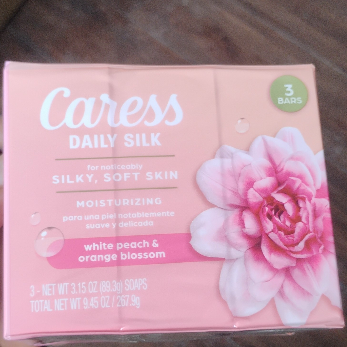 Caress Daily Silk Moisturizing Bar Soap White Peach & Orange Blossom 3 Bars 3…