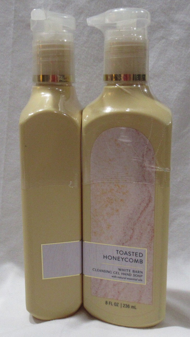 Bath & Body Works Cleansing Gel Hand Soap essential Lot Set 2 TOASTED HONEYCOMB
