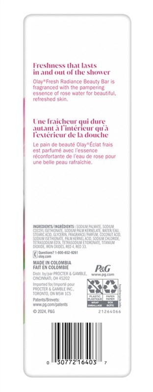 Olay Bar Soap Fresh Radiance Rose Water 3.17 Ounce 6 Count