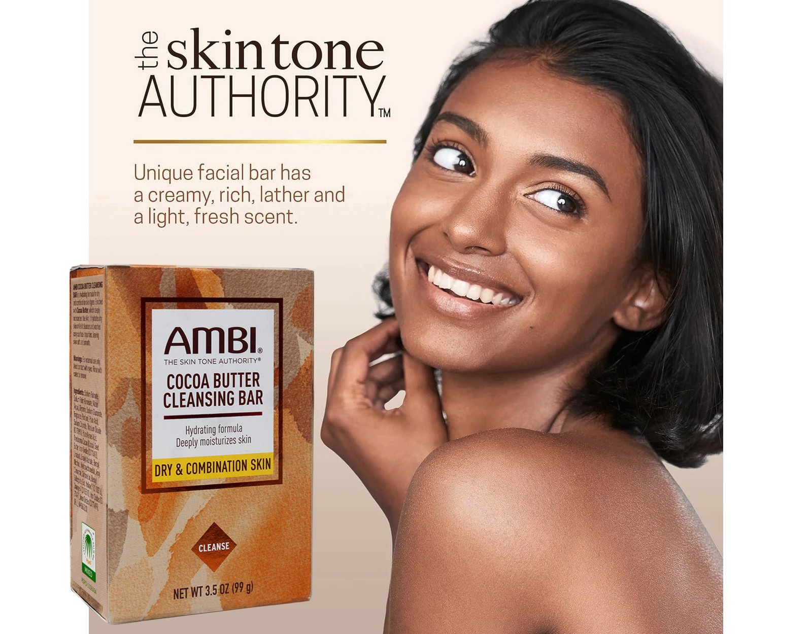 AMBI Cocoa Butter Cleansing Bar Soap – 3.5oz