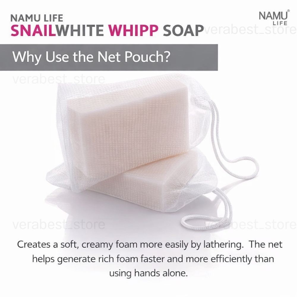 4 x100g. Snail White Whipp Soap Bar Foam with Delicate Softening Namu Life
