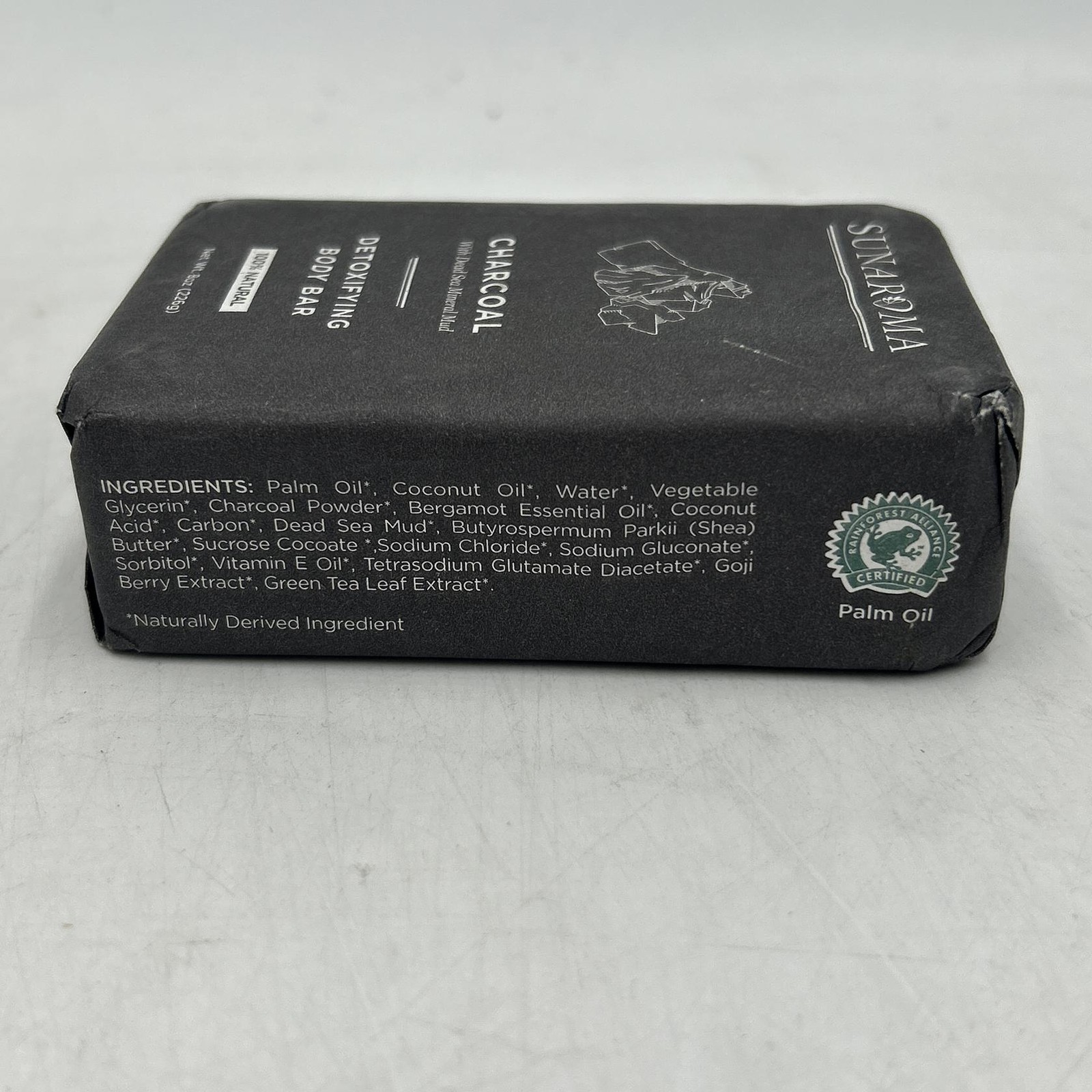 Sunaroma Soap Bar Charcoal Dead Sea Mineral Mud, 8 Oz.