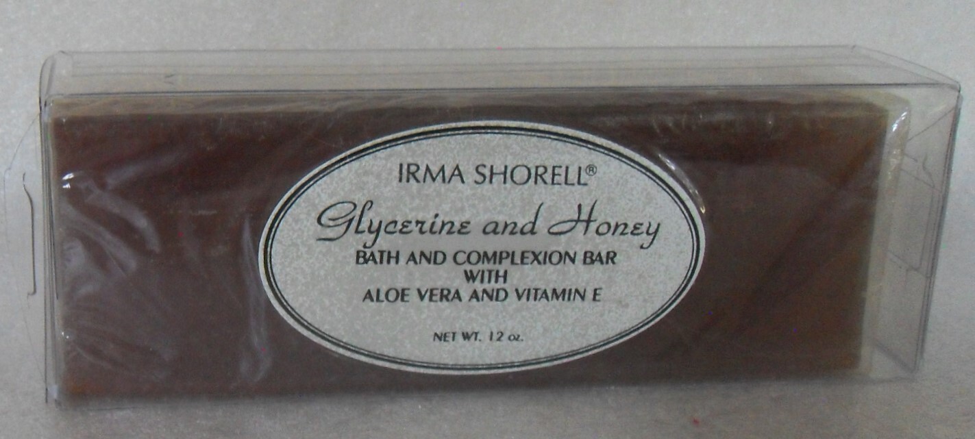 Irma Shorell Glycerine & Honey Bath & Complexion Bar w/ Aloe & Vitamin E 12oz.