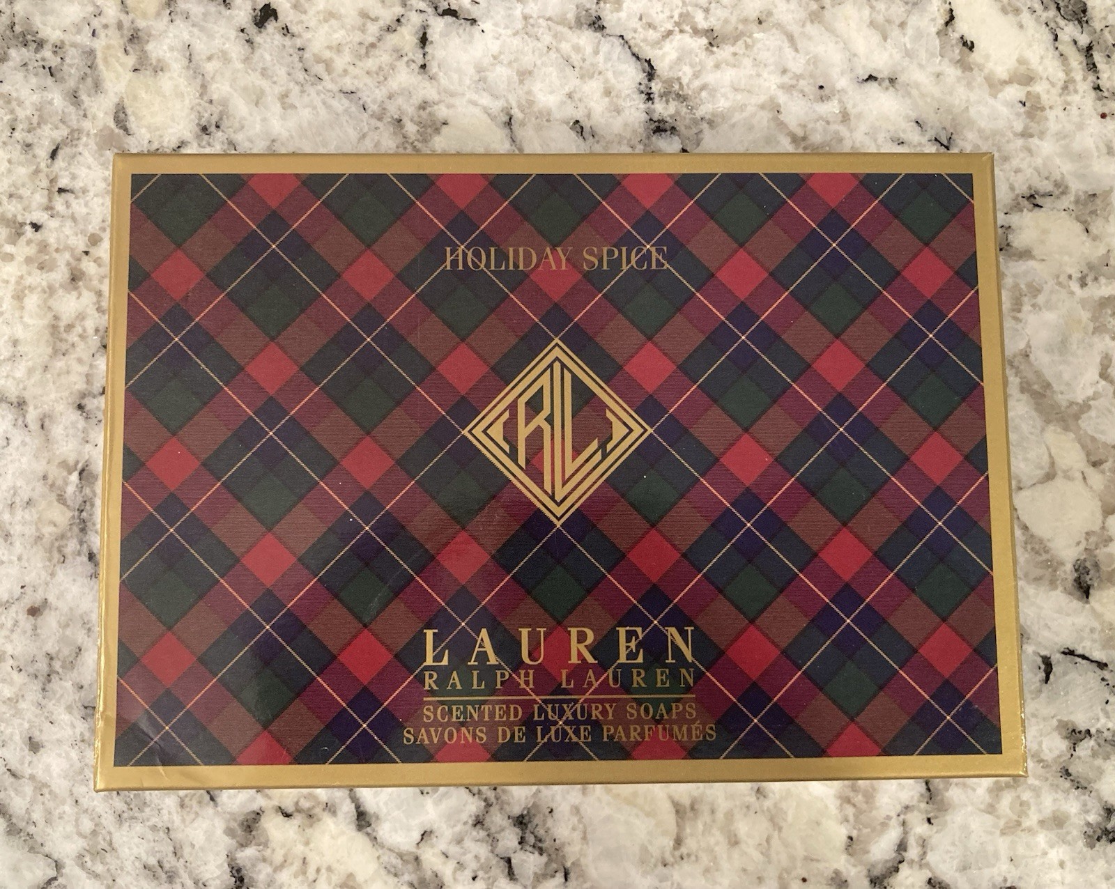 NEW In Gift Box Lauren Ralph Lauren SET OF 6 Holiday Spice Scented Luxury Soaps