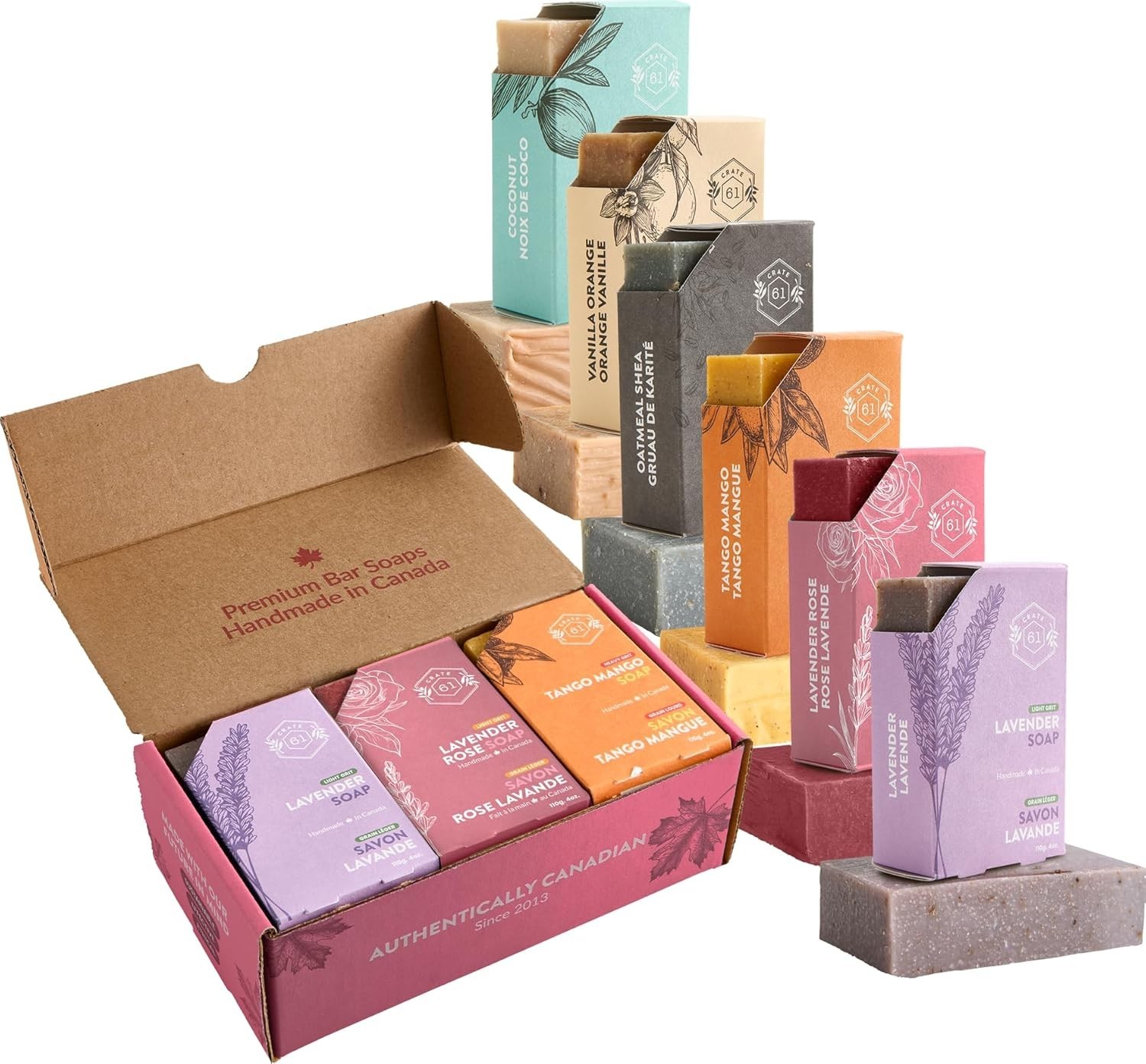 Crate 61 Organic Bar Soap – Cold Process Citrus Soap Pack for Moisturizing