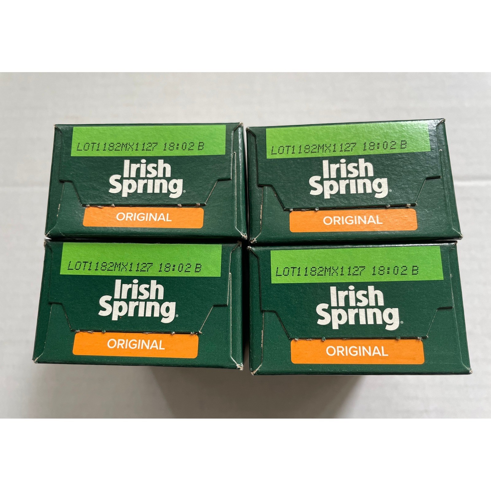 Lot of 4 Bars Original Irish Spring Bar Soap