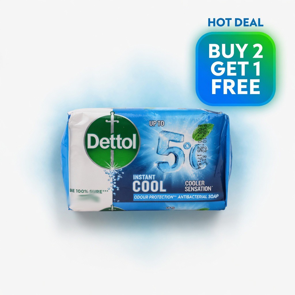Dettol Antibacterial Cooling Soap 110g | Buy 2 Get 1 Free | Fresh Body Care