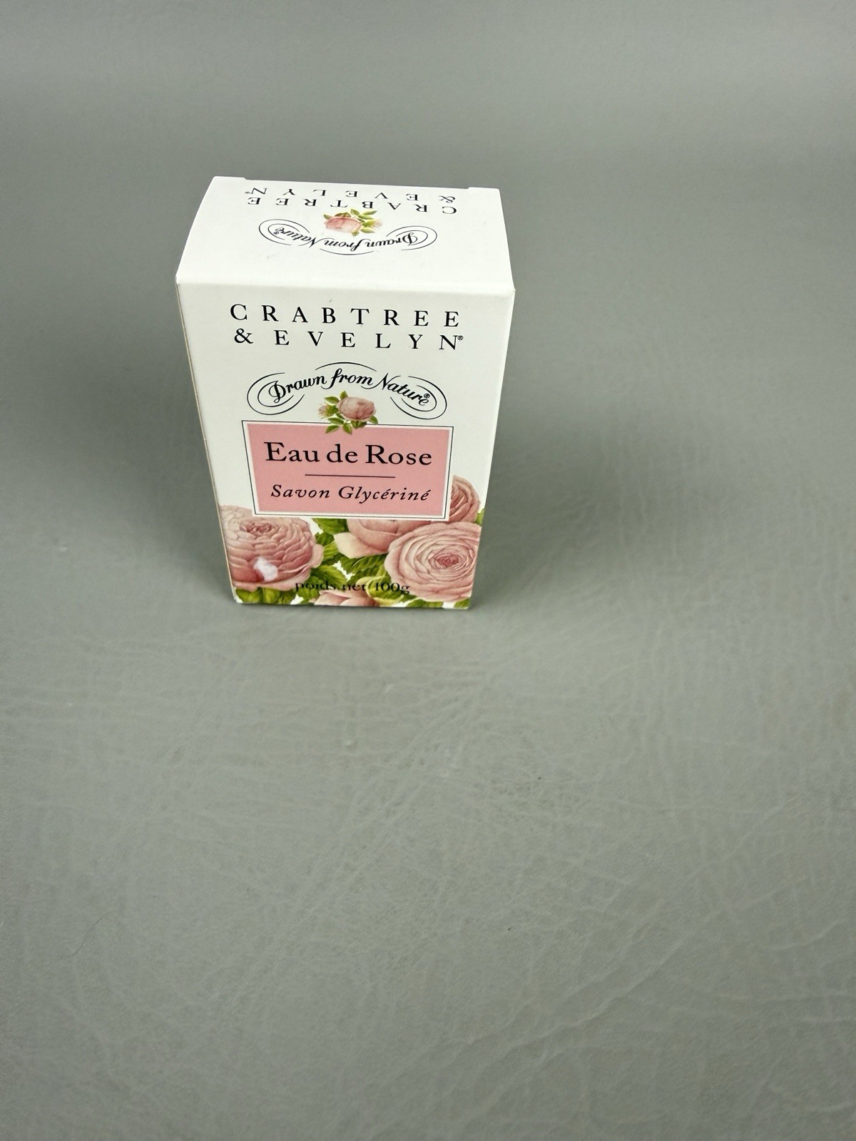 Crabtree & Evelyn Rosewater Glycerine Soap 100g 3.5 oz Made in Switzerland