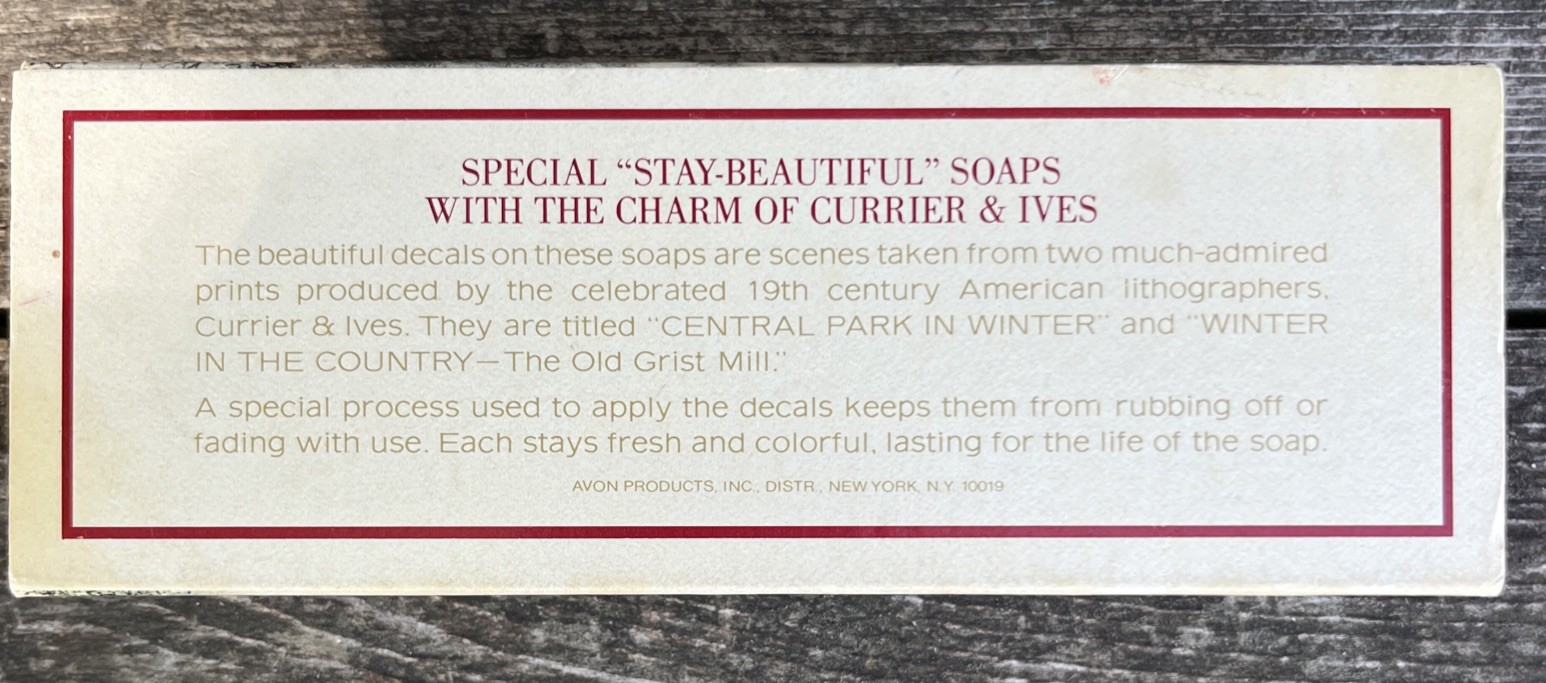 Vintage Avon Special Occasion Fragrance Soaps 1876 Winterscapes Scenes 3oz Each
