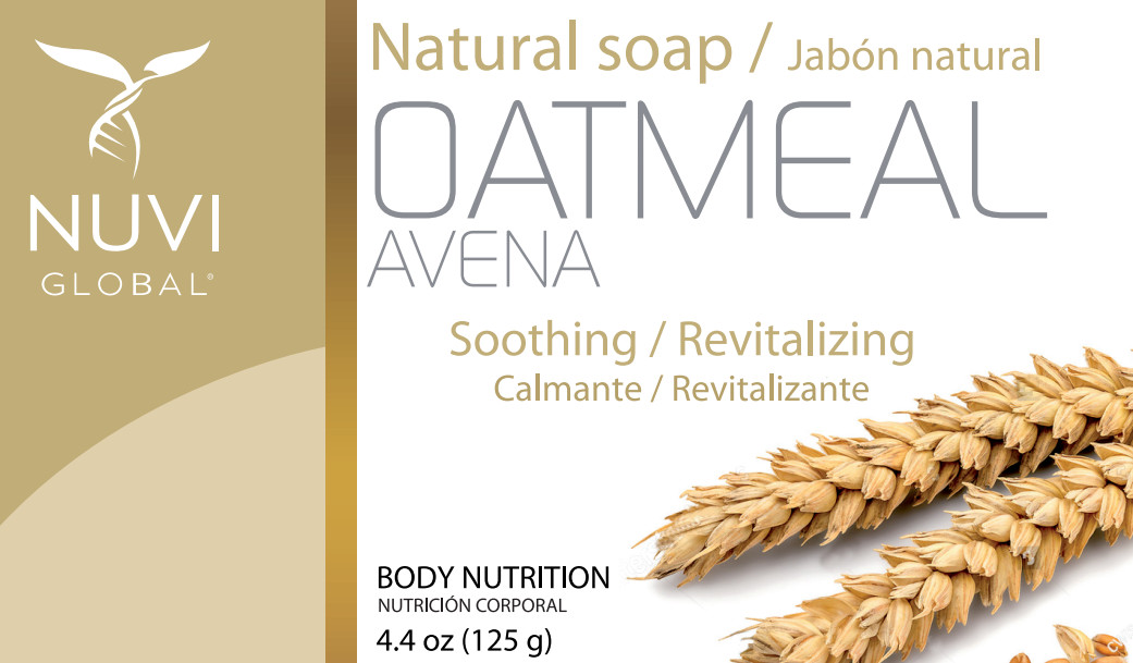 Nuvi Global Oatmeal Soap 4.4oz Pac of 6 for softer skin, soothing, revitalizing