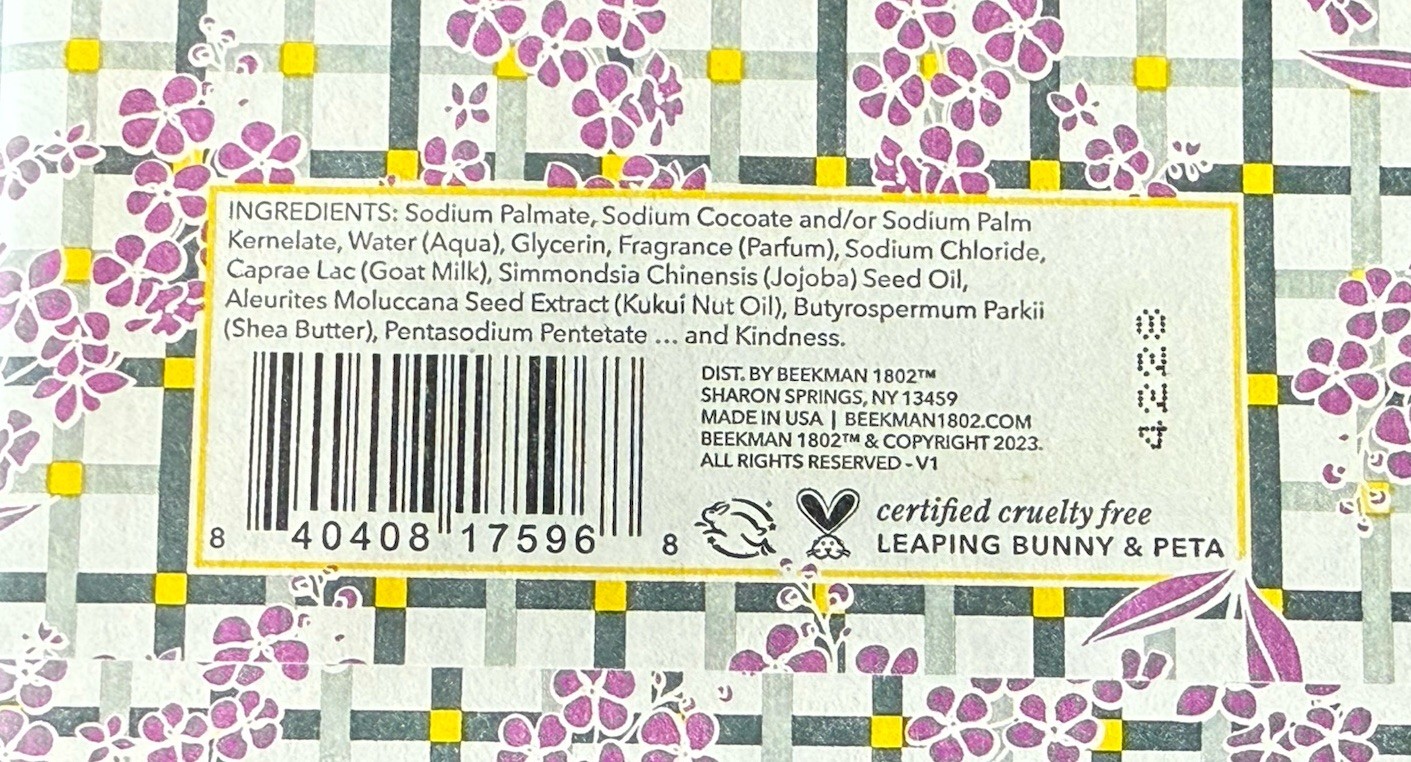 Beekman 1802 Goat Milk Bar Soap – LILAC DREAM – full size 9.0 oz
