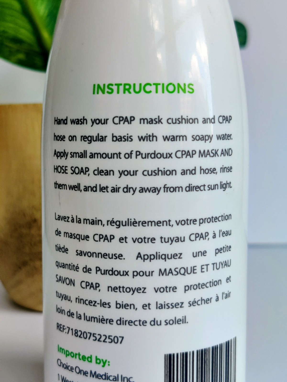 Purdoux CPAP Mask & Hose Soap with Green Tea & Mint – 250mL – SEALED NEW
