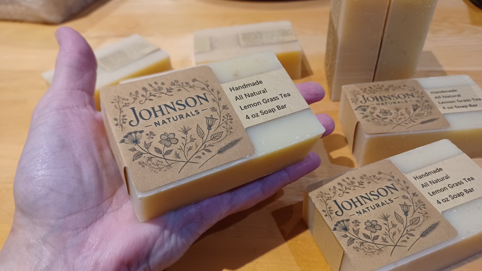 Johnson Naturals Aromatherapy Handmade All Natural Organic Cold Process Bar Soap
