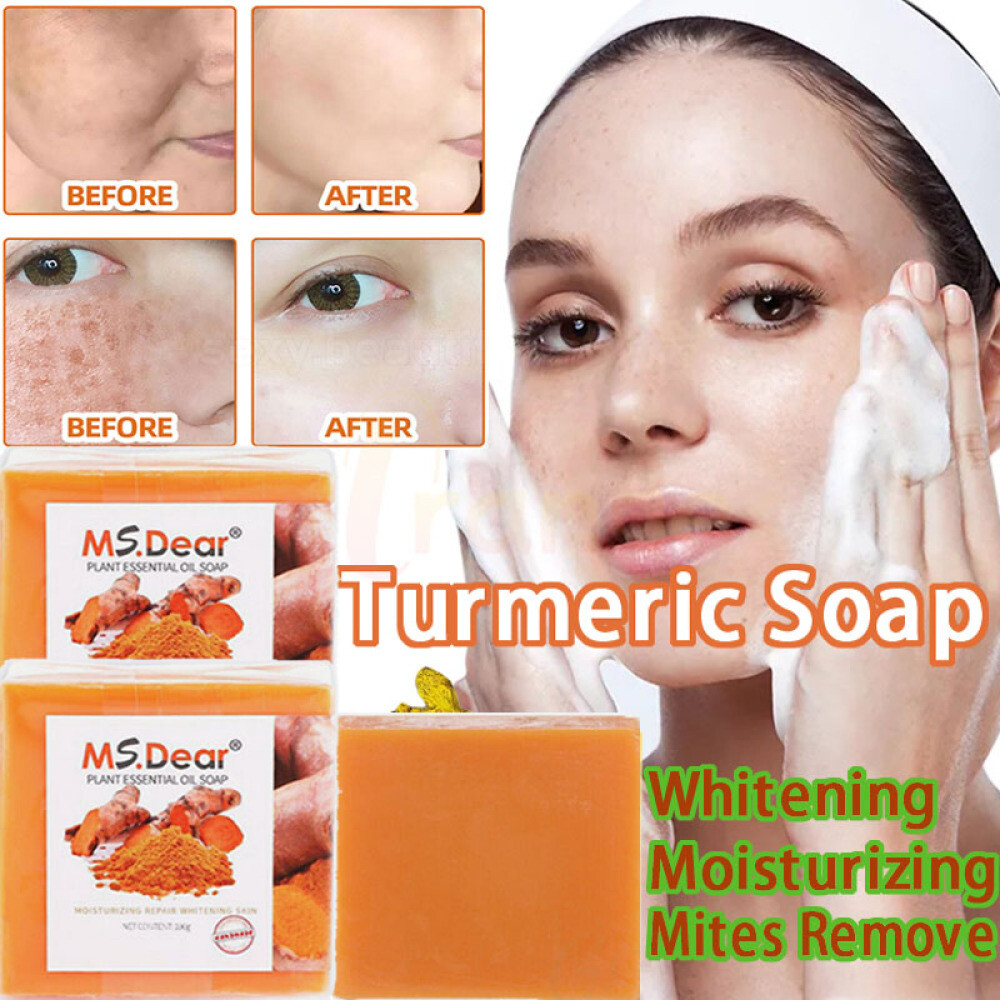 3/2× Tumeric Soap Skin Whitening Dark Spots lightening Acne Brightening Turmeric