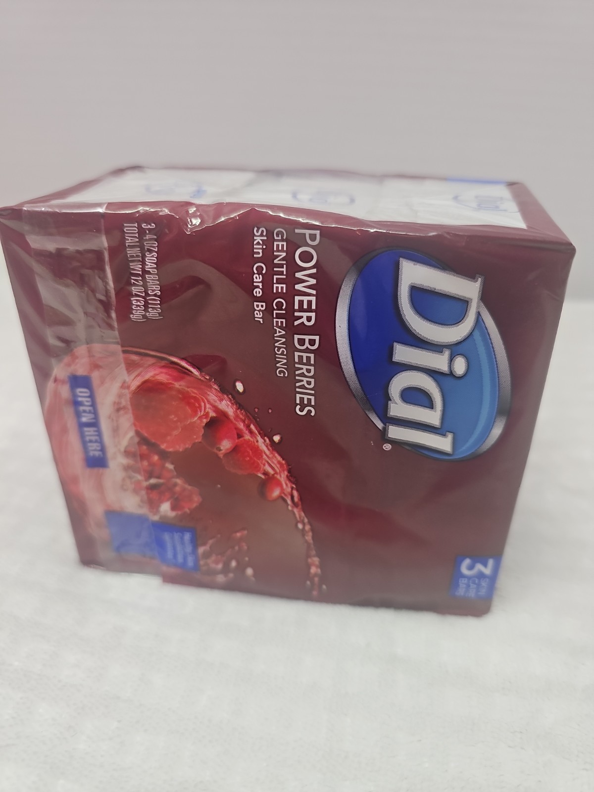 Dial Power Berries Skin Care Bar Soap 3 Pack 12oz Total Discontinued Sealed