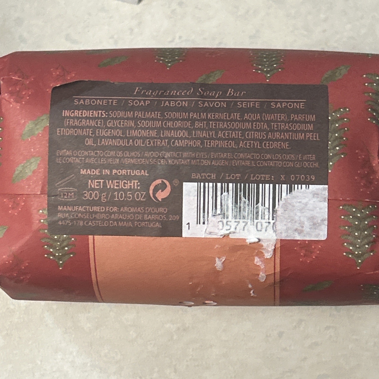 Aromas d’Ouro Winter Forest aromatic soap bar 10.5 Oz Portugal See Photos