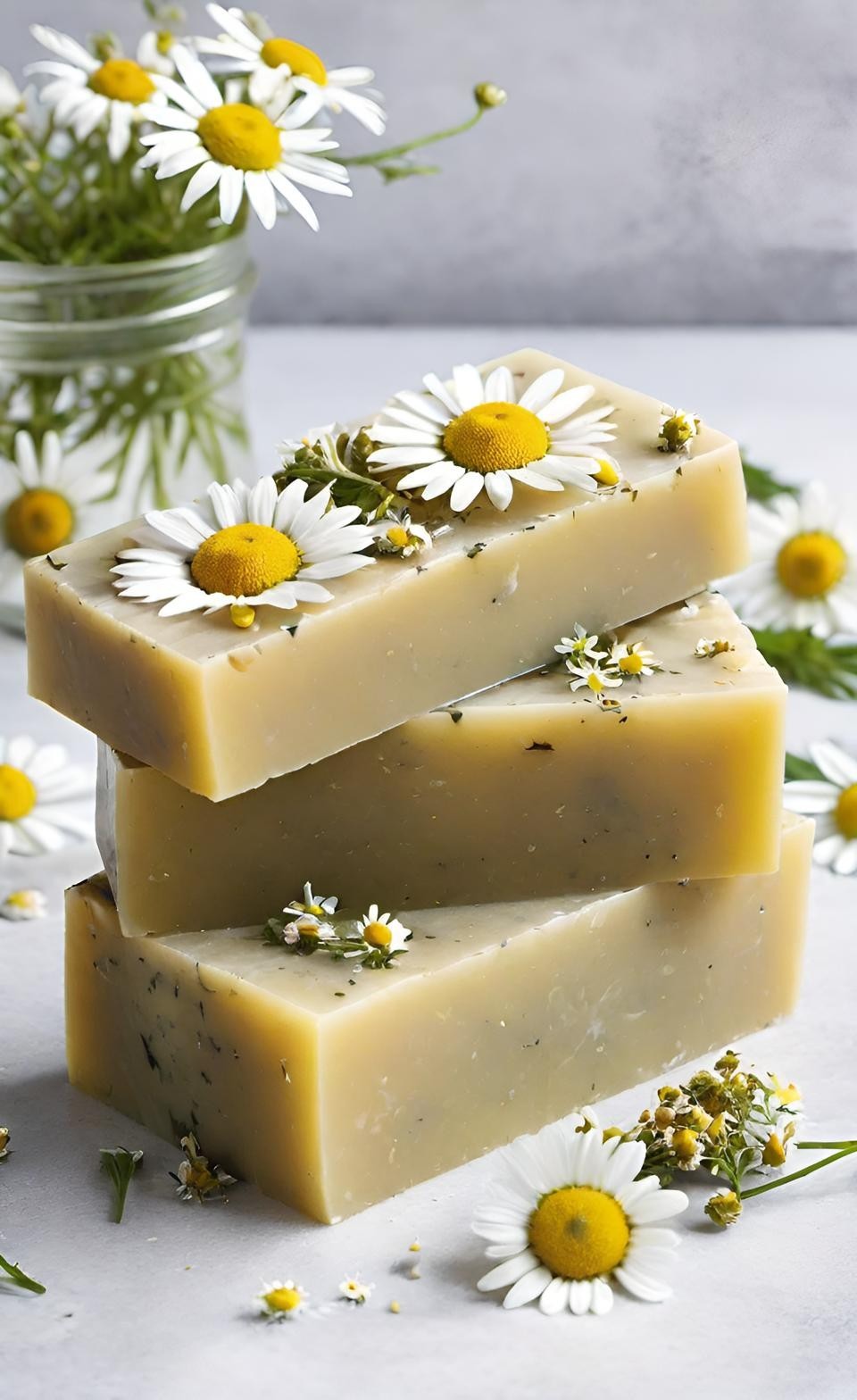 Chamomile Handmade Organic Soap Bar Natural Oil Wonderful Scent Premium Body Spa