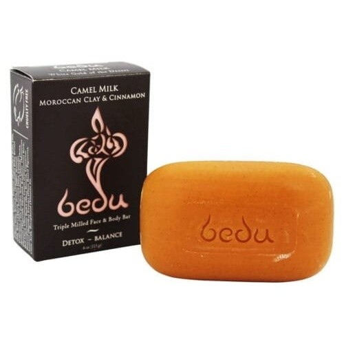 Bedu Camel Milk Triple Milled Face & Body Bar Soap Moroccan Clay & Cinnamon
