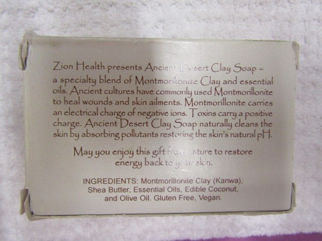 ZION HEALTH~~BLUE SKY~~ANCIENT CLAY~~NATURAL SOAP 6 OZ BIN