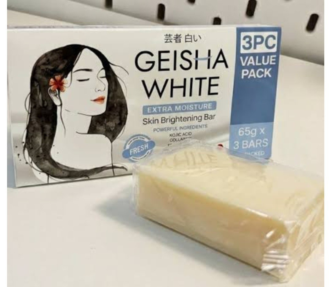 1× Geisha White Fresh Extra Moisture Skin Brightening Cleansing Soap 3PC ×65g ✨️