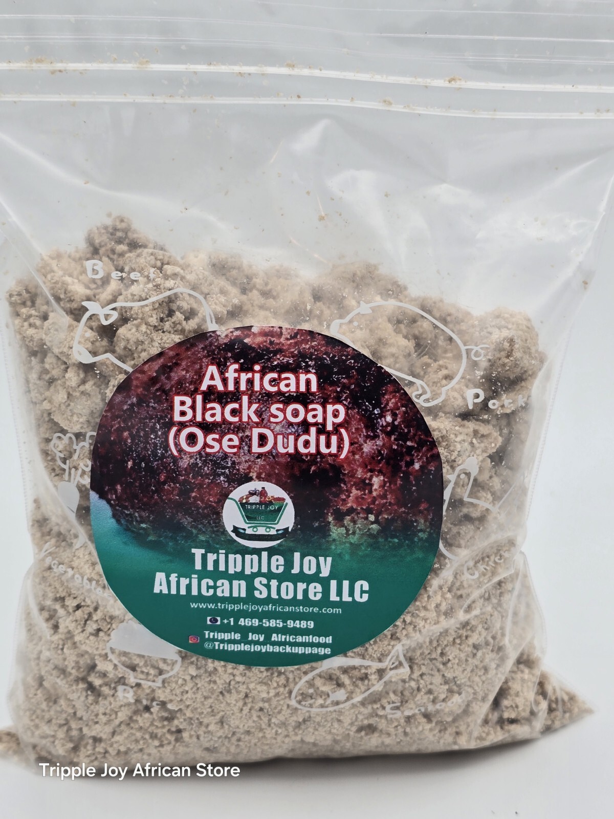 Raw African Black Soap( Ose Dudu) 1 LB