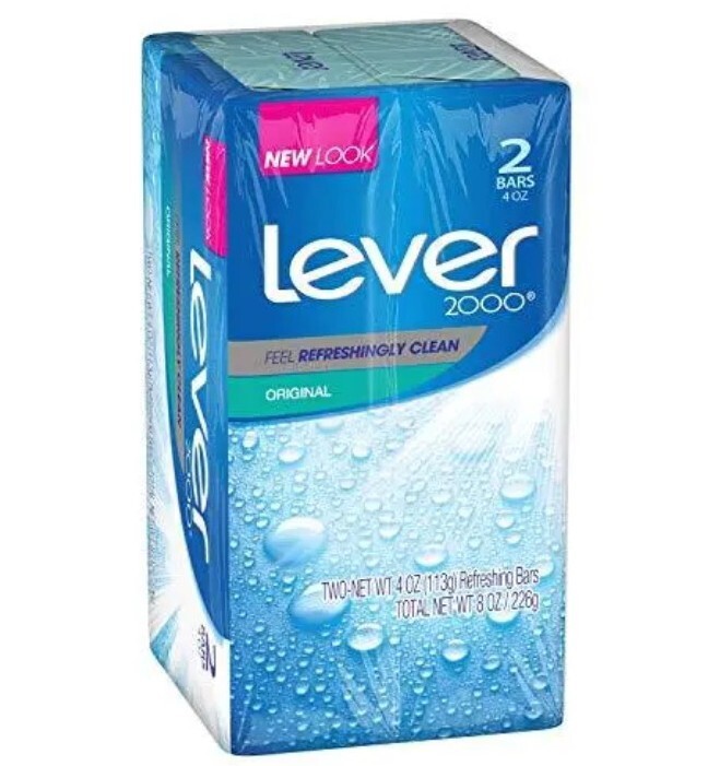 NEW! ORIGINAL LEVER 2000 (4-Bars) 4 Oz. (113g) Refreshingly Clean Feeling Skin!