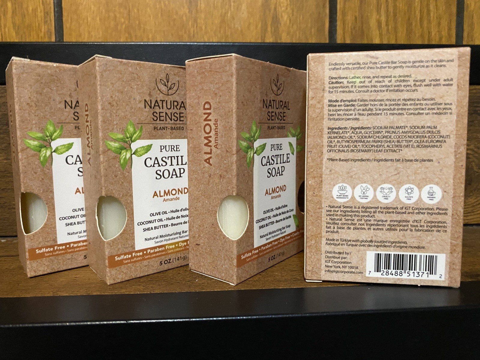 4Bars Pure White Castle Soap (Almond) Natural Nourishing Bar Soap. 5oz Each