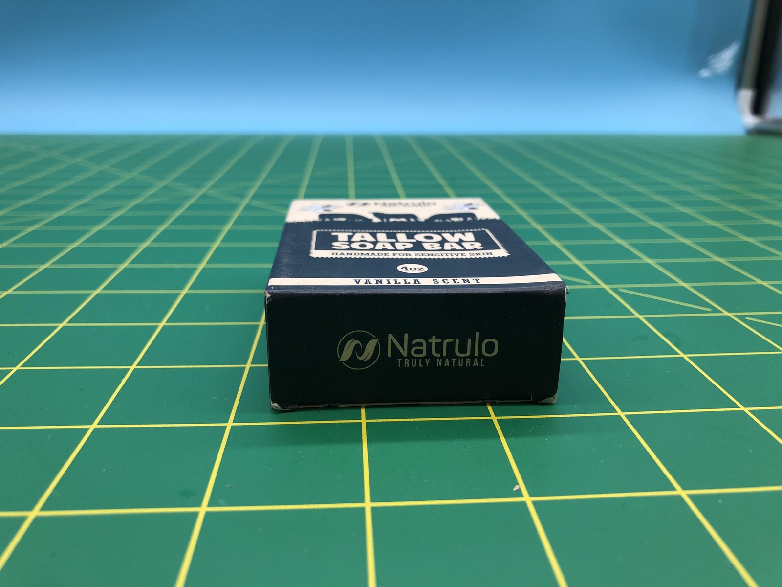 Natrulo Tallow Soap Bar Vanilla Scent 4oz Blue Natural Sensitive Skin USA New