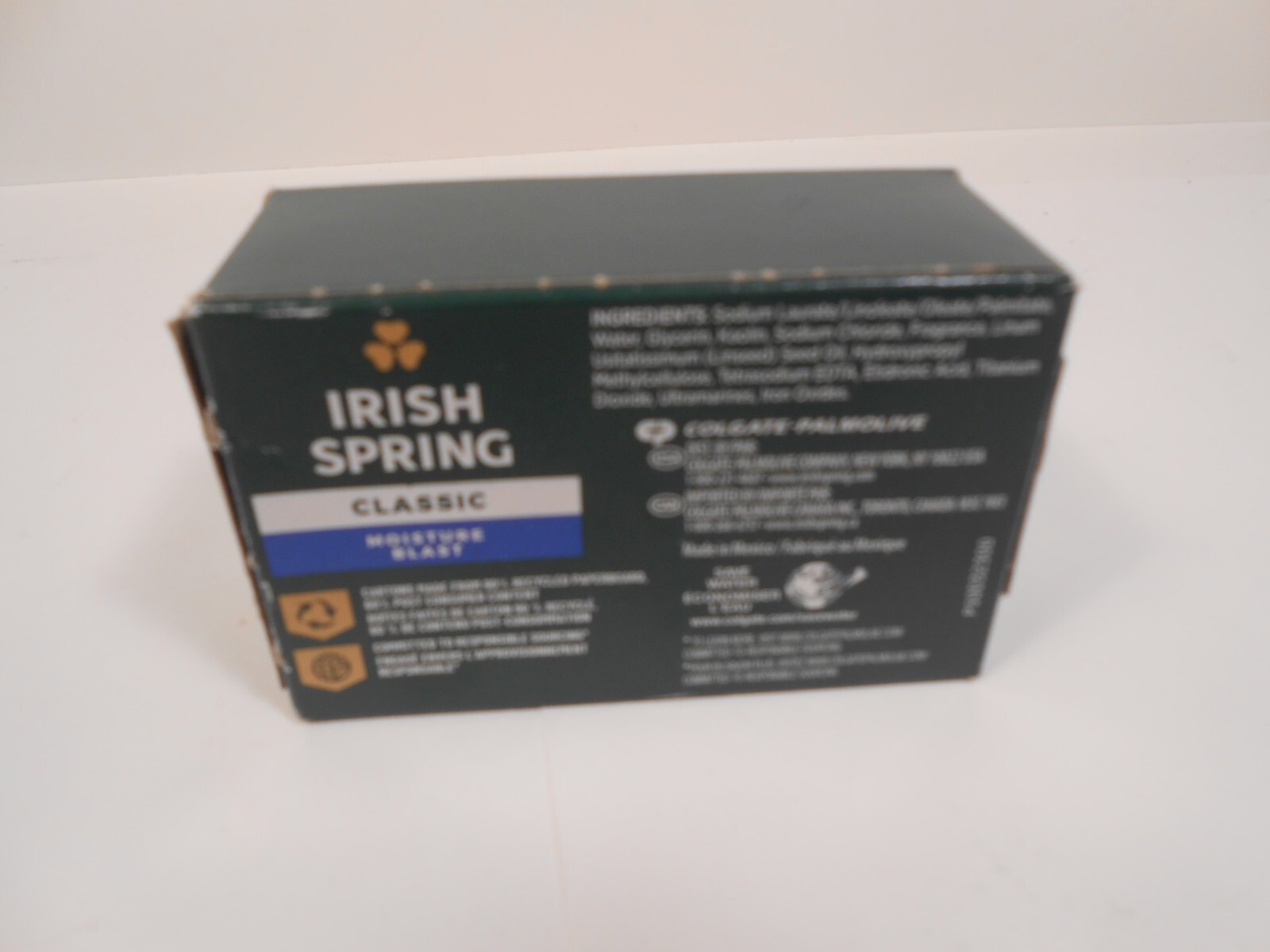 Irish Spring Classic Moisture Blast 3.2oz Per Bar Colgate – Palmolive