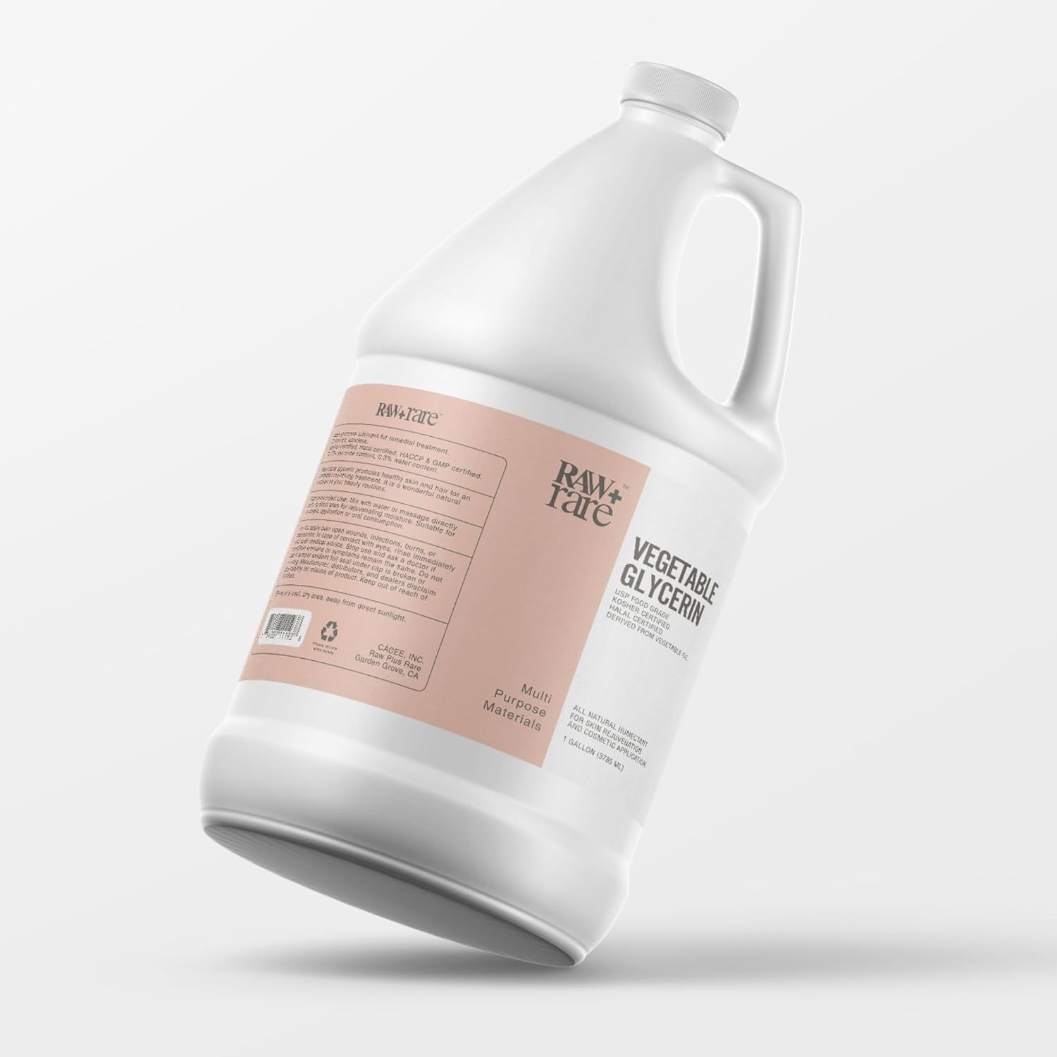 Natural Vegetable Glycerin, Bulk Gallon 128 fl oz, for Skin, Hair & Crafts