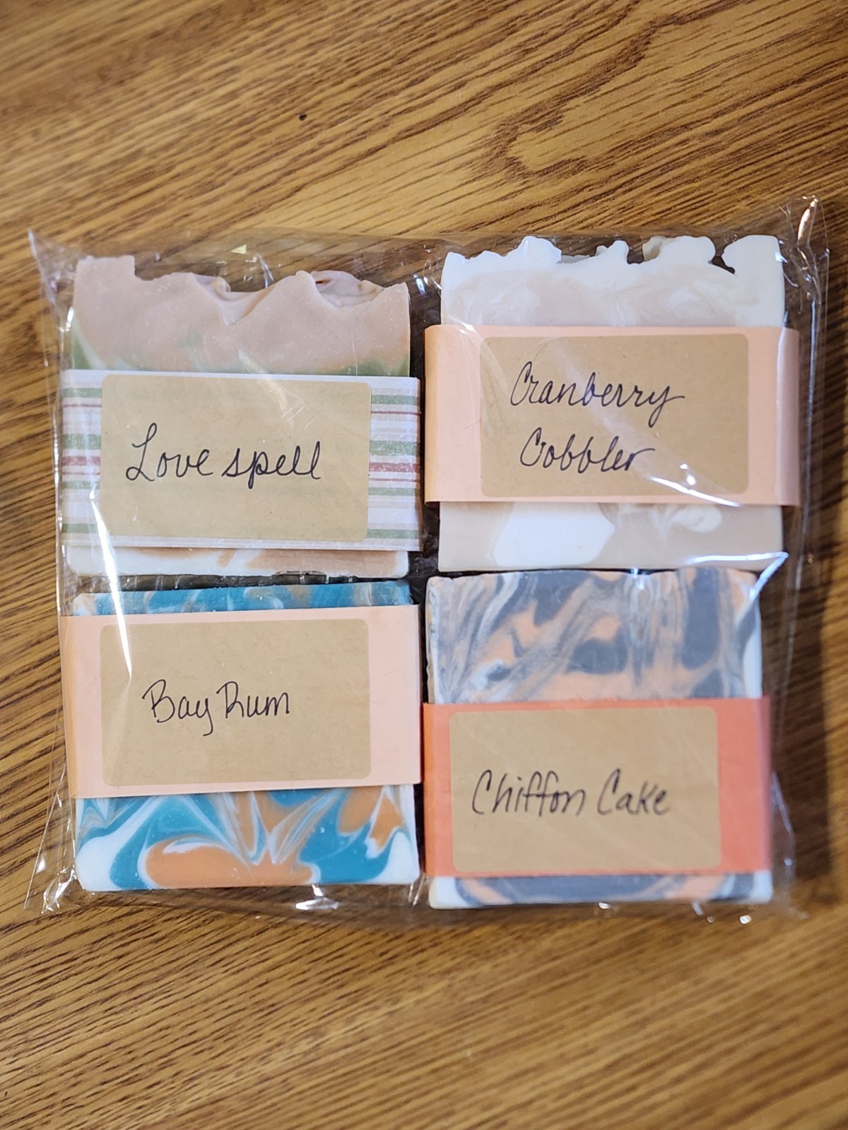 4 Pack Natural Homemade Soap Made With Coconut Oil And Olive Oil