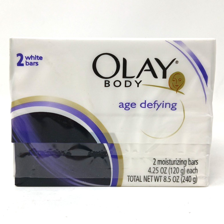 Olay Body Age Defying White Bar Soap 2 Bars Old Formula 4.25 Oz Each Bar