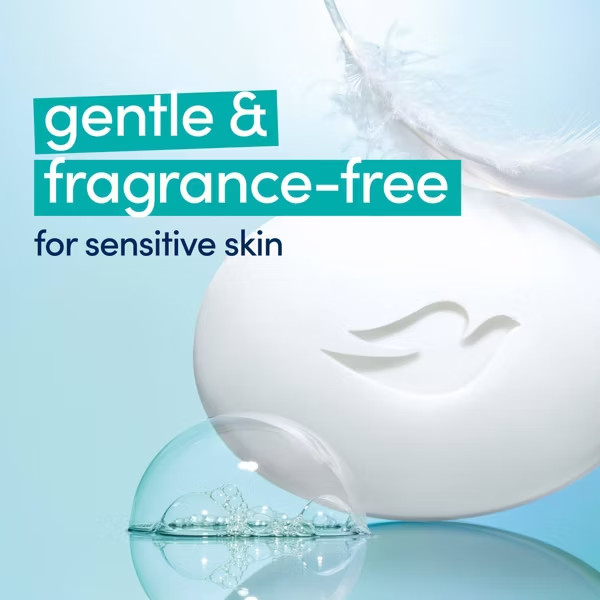 Dove Fragrance Free Mini Soap Travel Size For Sensitive Skin