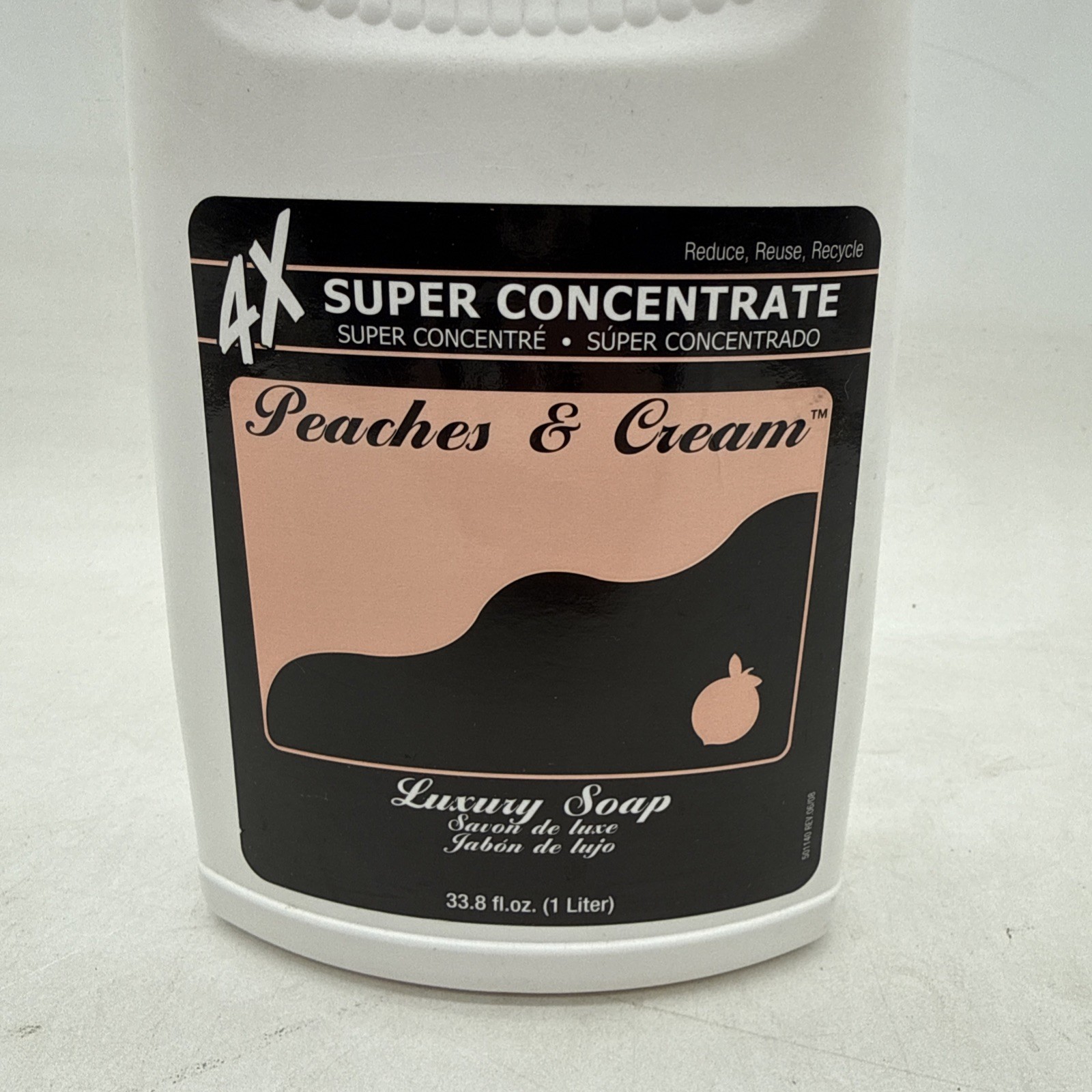 Peaches & Cream 4x Super Concentrate Luxury Soap 1L 33.8 fl oz Sealed