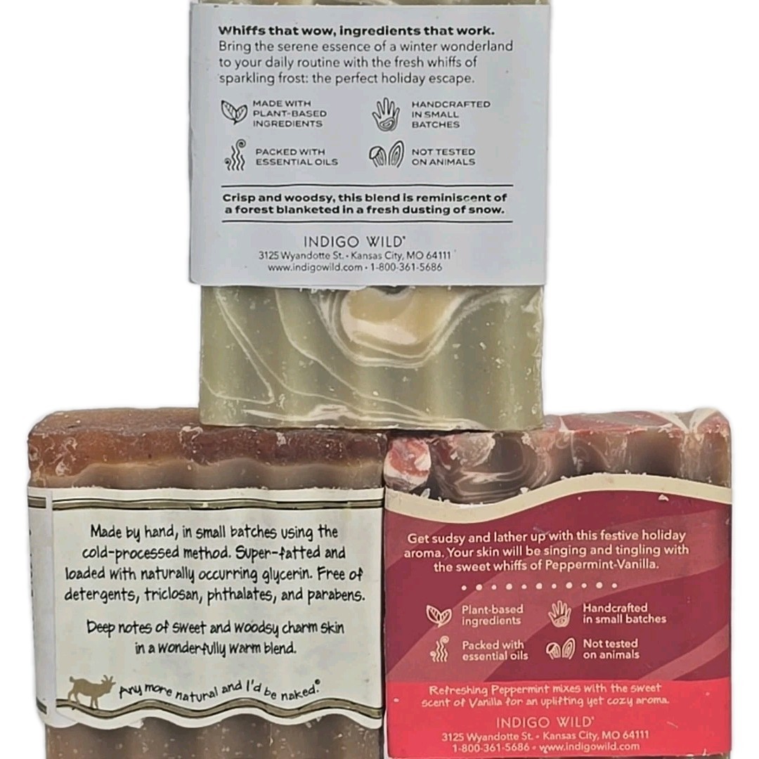 6-PACK Zum Goat’s Milk Soap Bar Peppermint Vanilla Frosted Fir Frankincense 3 oz